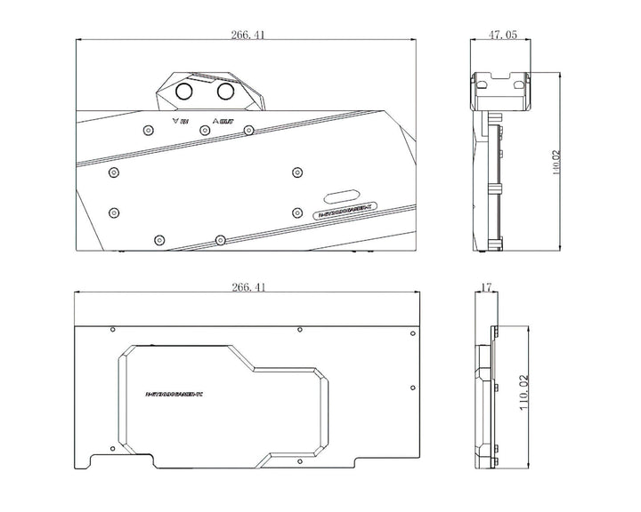 Bykski Full Coverage GPU Water Block w/ Integrated Active Backplate for GALAXY RTX 3090 GAMER (N-GY3090GAMER-TC)