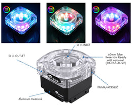 Bykski High-Performance Laing DDC PWM Water Pump - 350L/H Flow Rate For Custom Watercooling Cooling Systems (CP-DDCITN-X) - Clear (Acrylic)