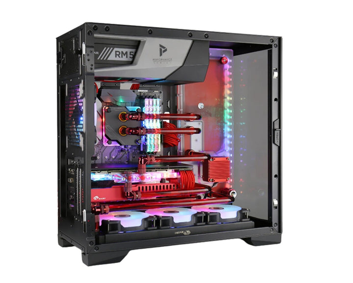 Bykski Distro Plate For Antec P120 - PMMA w/ 5v Addressable RGB (RBW) (RGV-Antec-P120-P) - DDC Pump With Armor