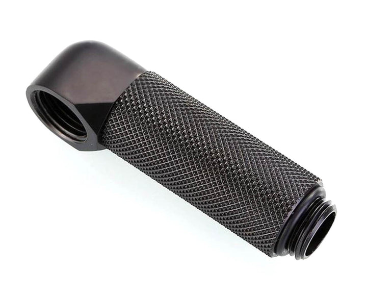 Bykski G 1/4in. Male to Female 90 Degree Rotary 40mm Extension Elbow Fitting (B-RD90-EXJ40) - Black