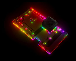 Bykski Distro Plate For InWin N515 - PMMA w/ 5v Addressable RGB(RBW) (RGV-INW-N515-P-K) - DDC Pump With Armor