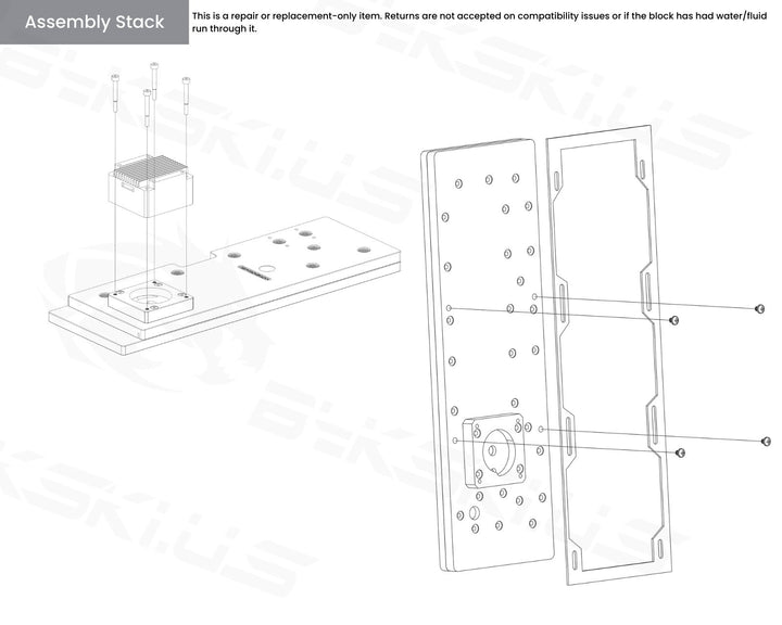 Bykski Distro Plate  (RGV-NZXT-H9 FLOW-P-K) For NZXT H9 FLOW - PMMA w/ 5v Addressable RGB(RBW) - DDC Pump With Armor