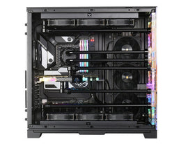 Bykski Distro Plate For LIAN LI O11 DYNAMIC EVO XL (Front Mount) - PMMA w/ 5v Addressable RGB(RBW) (RGV-LAN-O11EVOXL-LI-P) - DDC Pump With Armor