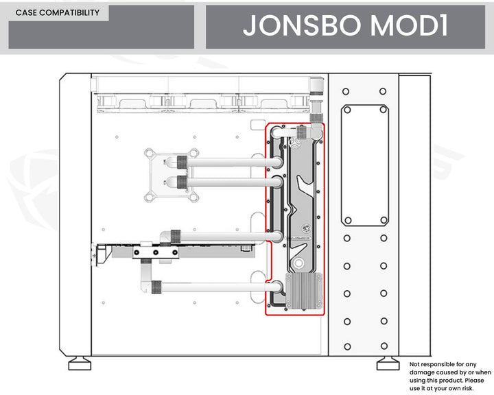 Bykski Distro Plate For JONSBO MOD1 - PMMA w/ 5v Addressable RGB(RBW) (RGV-JSB-MOD1-P-K) - DDC Pump With Armor