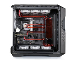Bykski Distro Plate For Cooler Master HAF 700 EVO - PMMA w/ 5v Addressable RGB (RBW) (RGV-CM-H700EVO-P-K) - DDC Pump With Armor