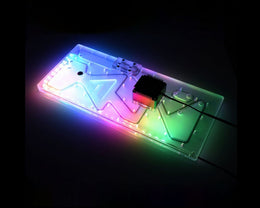 Bykski Distro Plate For ANTEC P120 PMMA w/ 5v Addressable RGB(RBW) (RGV-ANTEC-P120-P-ATK-K) - DDC Pump With Armor
