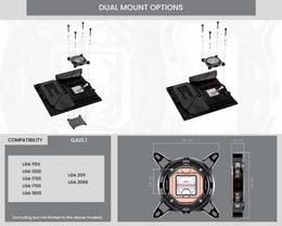 Granzon GAI0.1 CPU Water Cooling Block for Intel Core (LGA 115x/1200/1700/2011/2066)