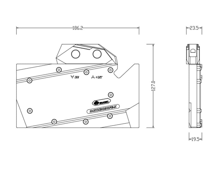 Bykski Full Coverage GPU Water Block and Backplate for RTX 3080 Founders Edition (N-RTX3080FE-X) - Clear