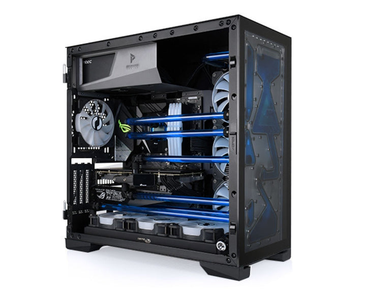 Bykski Distro Plate For ANTEC P120 PMMA w/ 5v Addressable RGB(RBW) (RGV-ANTEC-P120-P-ATK-K) - DDC Pump With Armor