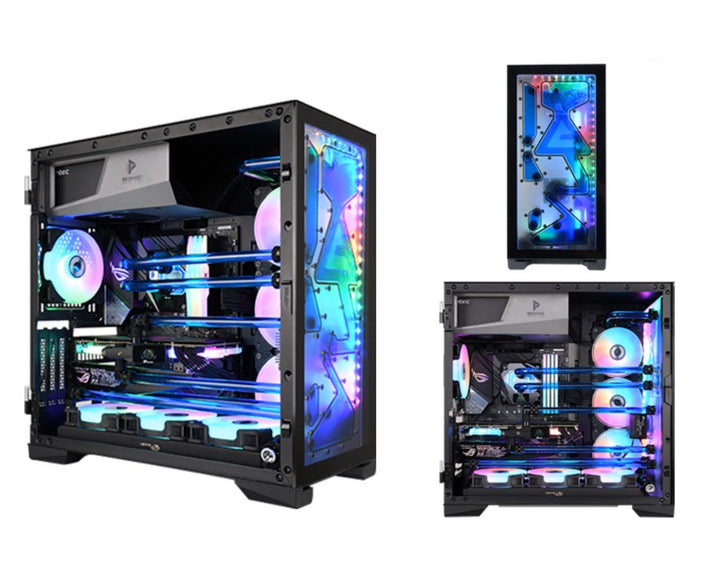 Bykski Distro Plate For ANTEC P120 PMMA w/ 5v Addressable RGB(RBW) (RGV-ANTEC-P120-P-ATK-K) - DDC Pump With Armor