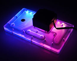 Bykski Distro Plate For CORSAIR 280X - Frosted PMMA w/ 5v Addressable RGB (RBW) - Pump Included (RGV-COS-280X-P)