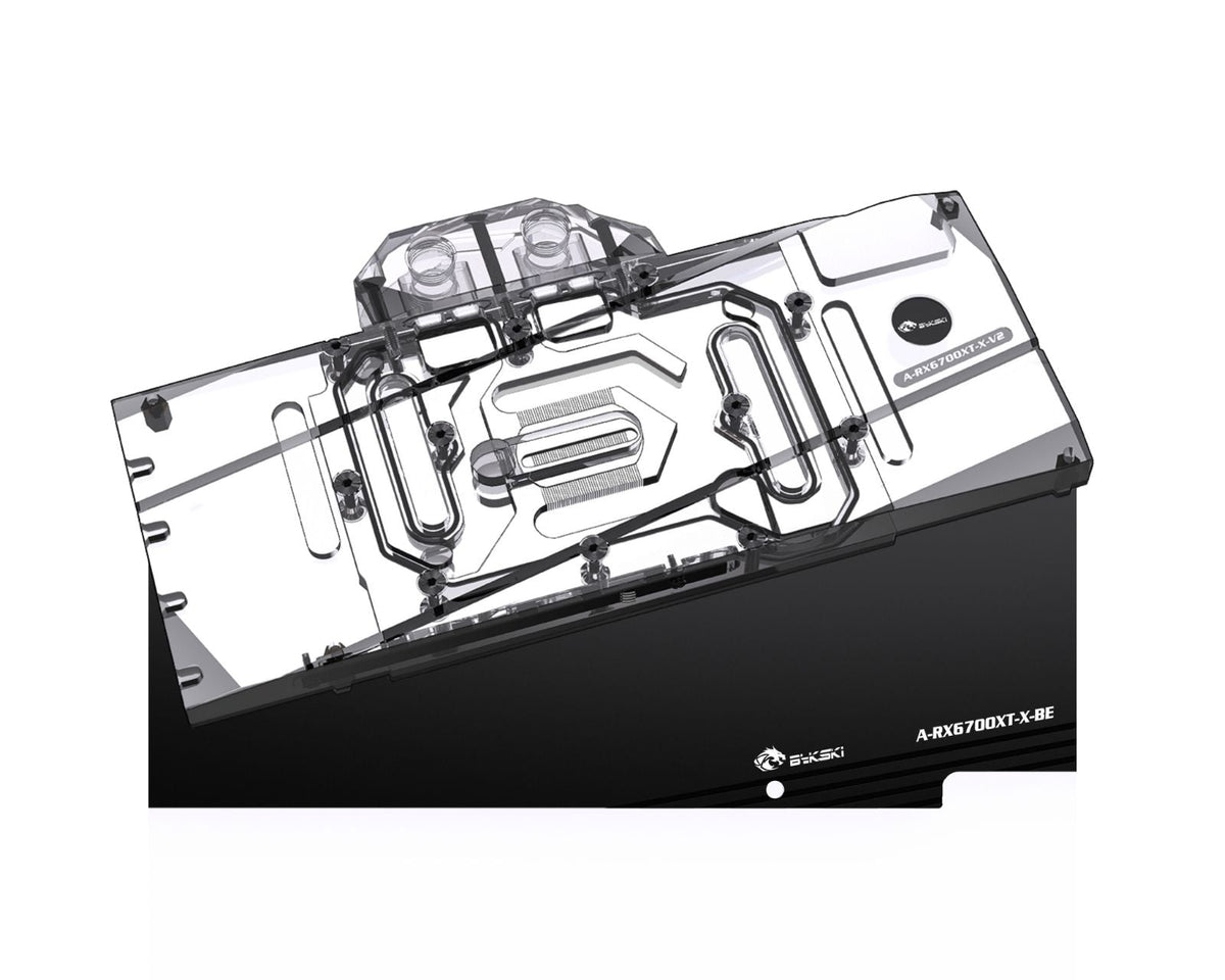 Bykski Full Coverage GPU Water Block and Backplate For AMD/Sapphire/XFX/Dataland Radeon RX6700XT (A-RX6700XT-X-V2)