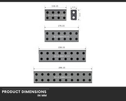 Bykski Durable Multi‑Port Parallel Workstation/Server Distribution Block, available in four sizes – Black POM (B-L2-BM-X-V2)