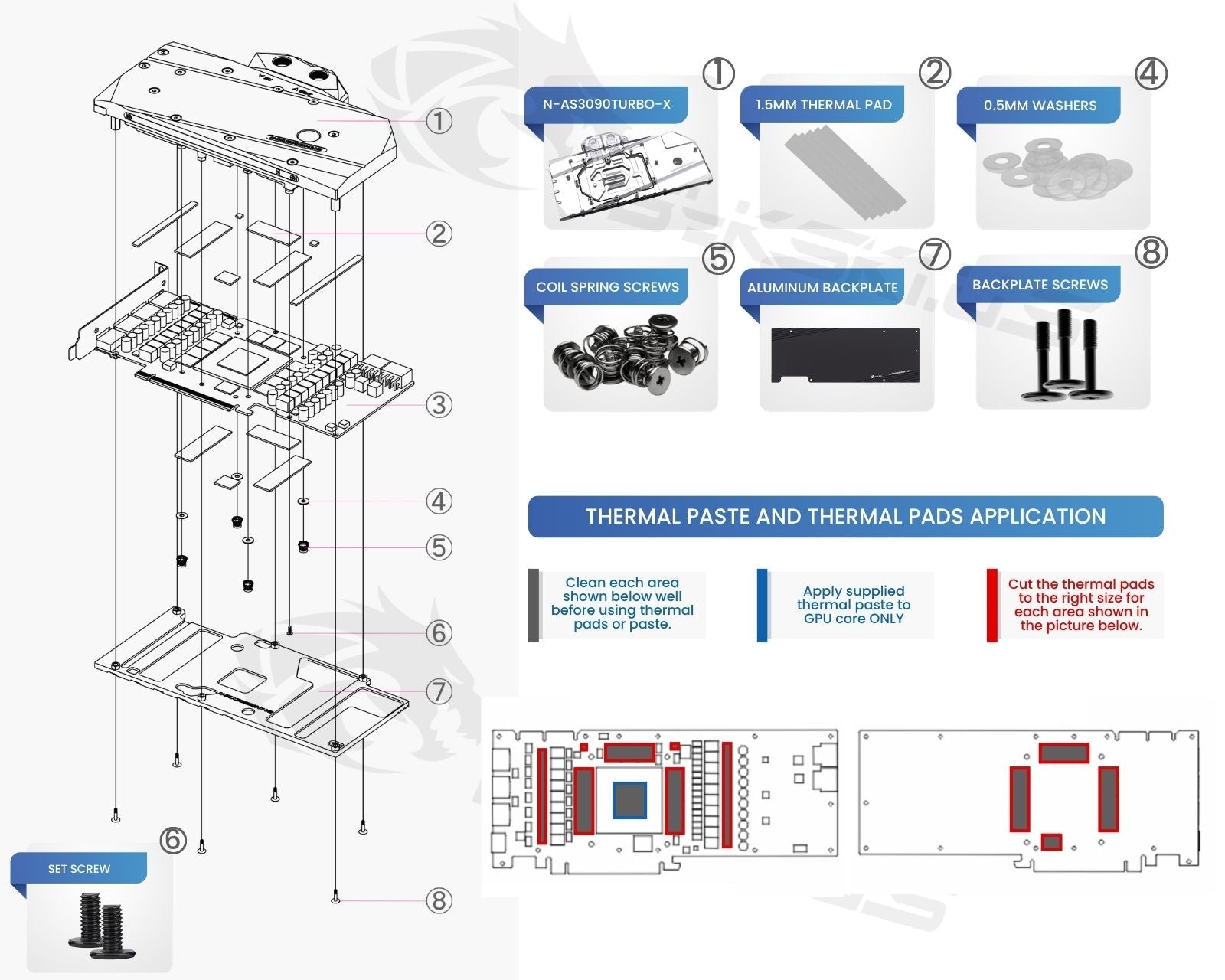 Bykski Full Coverage GPU Water Block and Backplate for ASUS