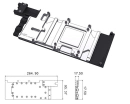 Bykski Durable Metal/POM GPU Water Block and Backplate For Nvidia Tesla A100/A800 80GB (N-TESLA-A100-80G-SR) - Continuous Usage