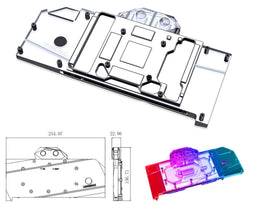 Bykski Full Coverage GPU Water Block and Backplate For AMD Radeon RX 7800 XT (A-RX7800XT-X)
