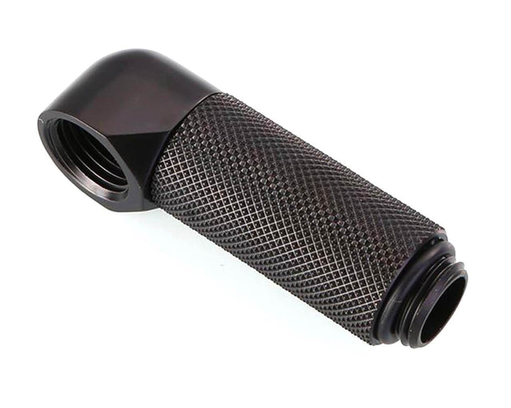 Bykski G 1/4in. Male to Female 90 Degree Rotary 35mm Extension Elbow Fitting (B-RD90-EXJ35) - Black