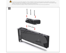 Bykski GPU Block 90 Degree Digital Display Module (B-VGA-SC-FX) - Black