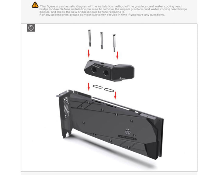 Bykski GPU Block 90 Degree Digital Display Module (B-VGA-SC-FX) - Black