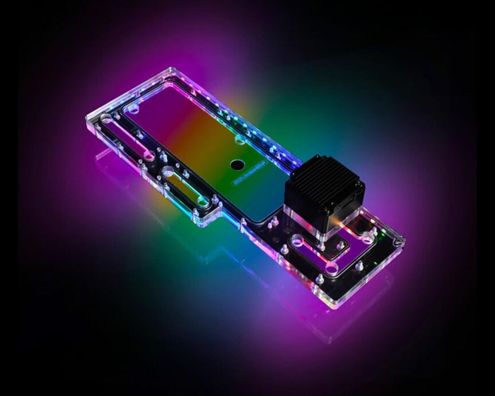 Bykski Distro Plate For Antec TORQUE - PMMA w/ 5v Addressable RGB (RBW) (RGV-Antec-TE-P-K) - DDC Pump With Armor