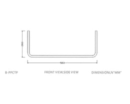Bykski Double Metal Pre-Bent Rigid Tubing - Chrome Plated Copper - 14mm OD - 500mm/200mm