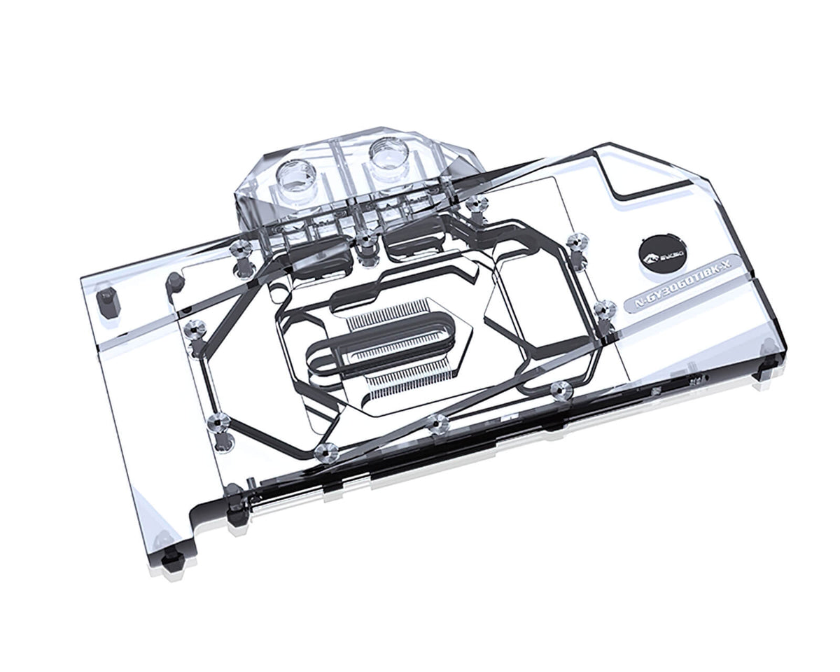 Bykski Full Coverage GPU Water Block and Backplate for GALAXY RTX 3060Ti EX (1-CLICK OC)(N-GY3060TIBK-X)