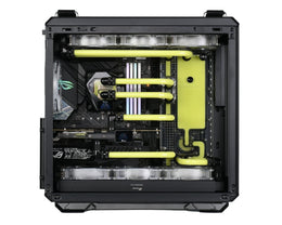 Bykski Distro Plate For ASUS TUF Gaming GT502 PMMA w/ 5v Addressable RGB (RBW) (RGV-AS-GT502-P-K) - DDC Pump With Armor