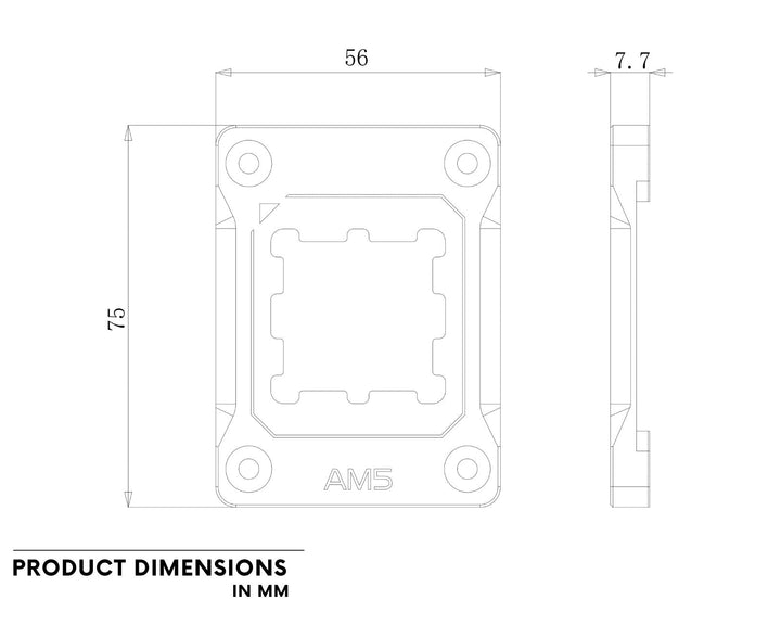 Bykski Anti-Deformation Backplate For AMD AM5 Motherboards (B-AM5-RB ...