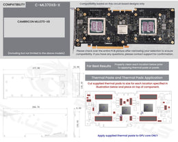 Bykski Metal/POM GPU Water Block and Backplate For CAMBRICON MLU370-X8 (C-ML370X8-X)