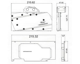 Bykski Full Coverage GPU Water Block w/ Integrated Active Backplate for AIC Reference RTX 3090 (N-RTX3090H-TC-V2)