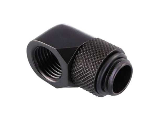 Bykski G 1/4in. Male to Female 90 Degree Rotary Elbow Fitting (B-RD90-X) - Black