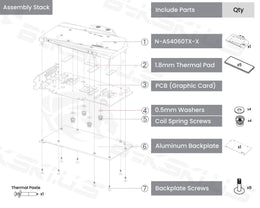 Bykski Full Coverage GPU Water Block and Backplate For ASUS ATS RTX 4060 GAMING / TX Gaming 4060 (N-AS4060TX-X)