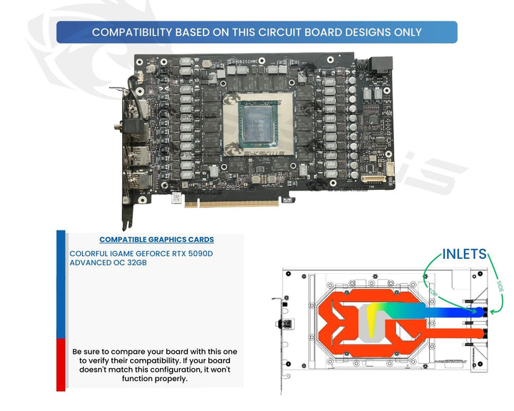 Bykski Armored End Port GPU Waterblock with Backplate For COLORFUL iGame Geforce RTX 5090D Advanced 32GB (N-IG5090DADOC-X)