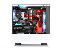 Bykski Distro Plate For NZXT H510 - PMMA w/ 5v Addressable RGB(RBW) (RGV-NZXT-H510-P-K) - DDC Pump With Armor