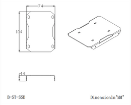 Bykski Solid State Drive Bracket - Black (B-ST-SSD)