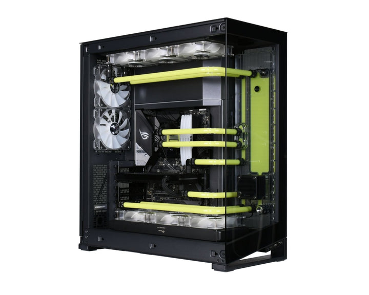 Bykski Distro Plate For PHANTEKS NV7 - PMMA w/ 5v Addressable RGB(RBW) (RGV-PHA-NV7-P-K) - DDC Pump With Armor