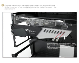 Bykski Universal PMMA Decorative GPU Support Bracket w/ 5v Addressable RGB (RBW) - Black (B-GPU-VC-X-V2)