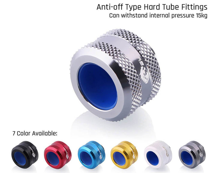 Bykski Anti-Off Rigid 14mm OD Fitting (B-FTHTJ-L14) - Red