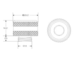 Bykski Anti-Off Rigid 14mm OD Fitting - Silver (B-FTHTJ-L14) - Silver