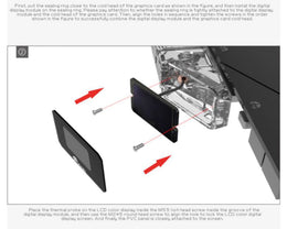 Bykski GPU Block 90 Degree Digital Display Module (B-VGA-SC-FX) - Black