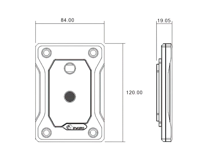 Bykski CPU-ICELAKE-X CPU Water Cooling Block - Black (LGA 4189/Ice Lake)