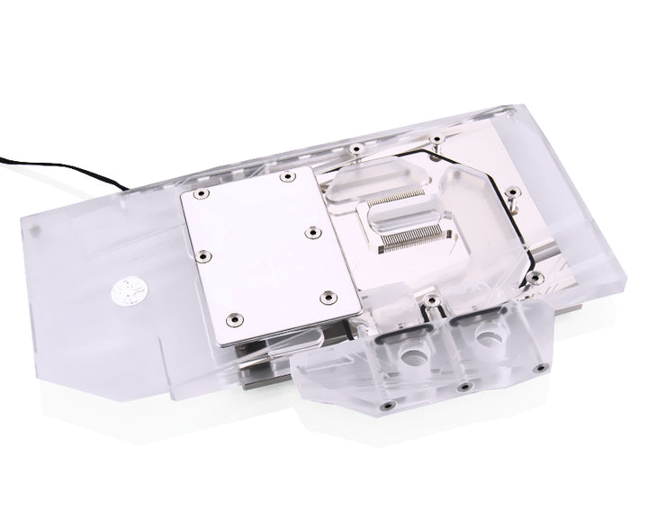 Bykski Full Coverage GPU Water Block for Sapphire RX 5700 XT Nitro+ - Clear W/ RBW (A-SP5700XTPLAT-X)
