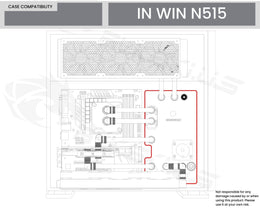 Bykski Distro Plate For InWin N515 - PMMA w/ 5v Addressable RGB(RBW) (RGV-INW-N515-P-K) - DDC Pump With Armor