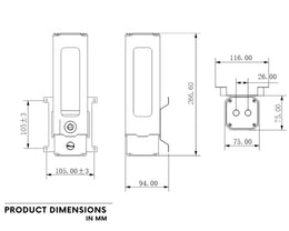 Bykski CP-D5PB-V2 Pump / 180mm PMMA Reservoir Combo - Black (CT-D5-180-X-V2)