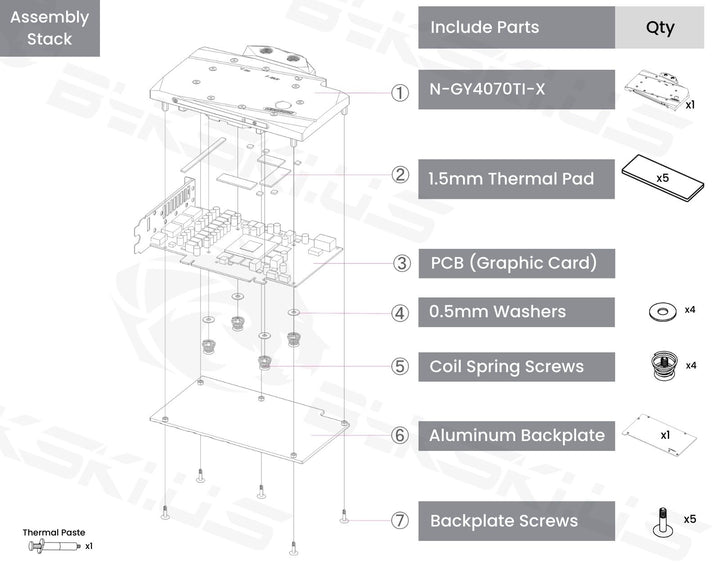 Bykski Full Coverage GPU Water Block and Backplate For GALAX GeForce RTX 4070 Ti Overseas Edition (N-GY4070TI-X)