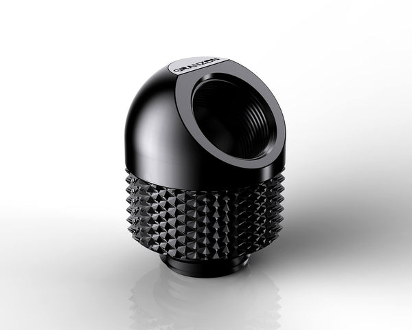 Granzon G 1/4in. Male to Female 45 Degree Rotary Elbow Fitting (GD-45) - Black