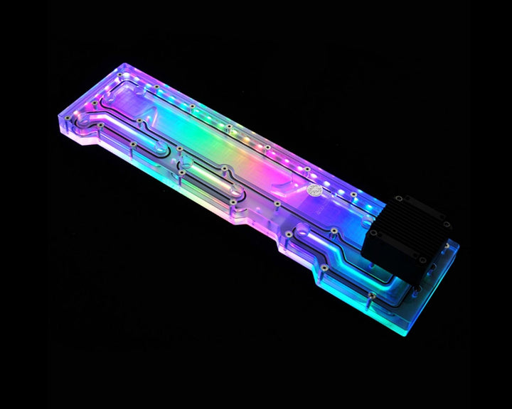 Bykski Distro Plate For ZEAGINAL 07 - PMMA w/ 5v Addressable RGB(RBW) (RGV-ZG-07-P-K) - DDC Pump With Armor