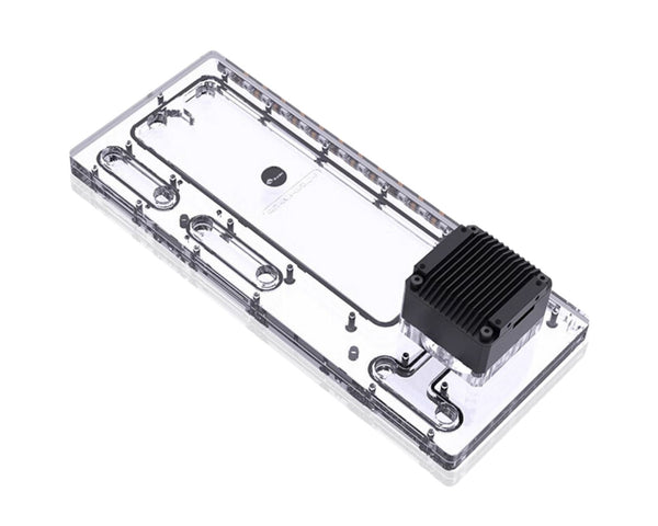 Bykski Distro Plate For InWin H-Frame2.0 - PMMA w/ 5v Addressable RGB(RBW) (RGV-INW-HF2.0-P-K) - DDC Pump With Armor