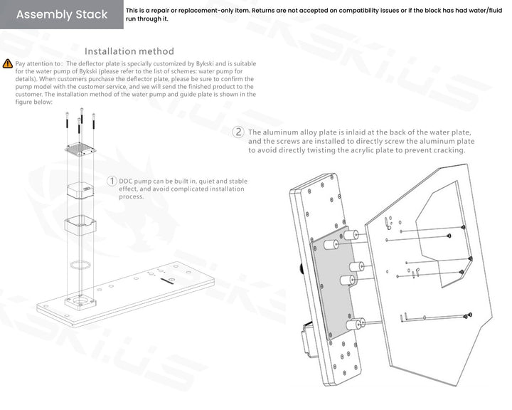 Bykski Distro Plate For Antec TORQUE - PMMA w/ 5v Addressable RGB (RBW) (RGV-Antec-TE-P-K) - DDC Pump With Armor