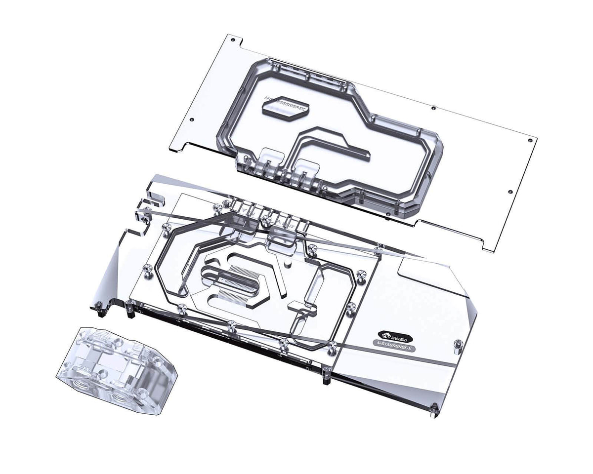 Bykski Full Coverage GPU Water Block w/ Integrated Active Backplate for Zotac RTX 3090 HOF Extreme Limited Edition (N-GY3090HOF-TC)